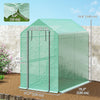 Walk-in Greenhouse Outdoor Portable Plant Flower Growth Warm House with Roll-up Door, 73