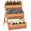 3 Tier Elevated Planter Box, Vertical Wooden Raised Garden Bed for Flowers, Vegetables, 26