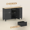 Buffet Cabinet with Soft-Close Doors, Modern Sideboard with 3 Drawers for Living Room, Kitchen, Dining Room, Black