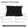 Porch Swing Cushion Garden Bench Cushion with Backrest, Non-Slip 2-seater Soft Pad, Swing Chair Mat Replacement for Indoor and Outdoor, 39.4