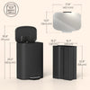 Fingerprint-proof Kitchen Trash Can, 13.2 Gallon Garbage Can with Soft-close Lid and Foot Pedal, Black