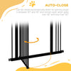Extra Tall Dog Gate with Door, Pressure Fit, Auto Close, Double Locking for Doorways Hallways Stairs, 29