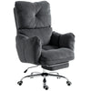 Office Chair with Foot Rest, Ergonomic Reclining Computer Gaming Chair w/ Snow Flannel Fabric, Thick Cushion