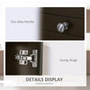 Buffet Cabinet Sideboard with 2 Drawers, 3 Storage Cabinets, Glass Doors and Adjustable Shelves, Dark
