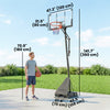 Soozier Portable Basketball Hoop Height Adjustable 8-10 Ft with 47