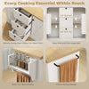 Farmhouse Kitchen Island Cart with Power Outlet and Soft-Close Doors, 49