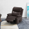 Leather Reclining Chair with Vibration Massage, Swivel Base, Rocking Function, Remote Control