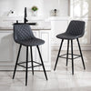 PU Leather Counter Height Bar Chairs Set of 2, 27.75