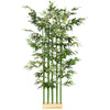 5ft Tall Artificial Bamboo Tree, Decorative Faux Plant with Pine Wood Base for Indoor Home Office Decor