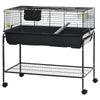 Small Animal Cage Deluxe Pet Habitat Rolling Rabbit Hutch for Bunny Guinea Pig Pet Mink Chinchilla