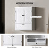 Medicine Cabinet with Adjustable Shelf, Bathroom Wall Cabinet Bathroom Cabinet with Recessed Panels, Black