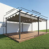 11.7' x 19.6' Retractable Pergola Canopy, Aluminum Pergola for Grill, Patio, Garden, Deck