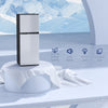 Double Door Mini Fridge with Freezer, 4.6 Cu.Ft Small Refrigerator with Thermostat, Shelves, Reversible Door