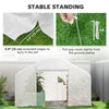 Walk-in Tunnel Greenhouse with UV/Wind Resistant, Galvanized Steel Frame and Windows, Garden Planting Warm House, 13' x 10' x 6.5' , White