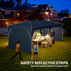 10 x 20 ft Pop Up Canopy Tent with Reflective Strips, UPF 50+ Easy up Instant Canopy with 6 Sandbags