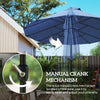 15ft Double-sided Patio Umbrella with Twin Canopy, Extra Large Outdoor Parasol with Crank for Pool, Deck, Market, Blue