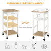 Kitchen Island Rolling Trolley Utility Serving Cart with Drawer  Grey