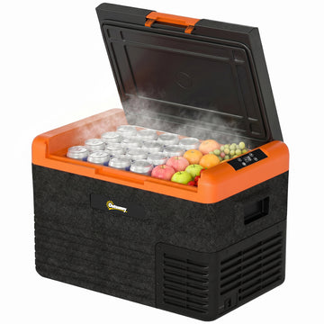 12 Volt Car Refrigerator, 53QT Car Fridge Electric Cooler, 12/24V DC and 100-240V AC, -68-68 ℉, Portable Refrigerator