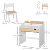 2 Pieces Kids Desk and Chair Set with Storage Pull-Out Drawer for 6-10 Years, Writing, Reading, Drawing
