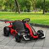 24V Electric Go Kart, Battery Powered Kids Drift Kart with Adjustable Seat, Seat Belt, Horn, Music, Light