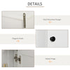 Bathroom Wall Cabinet, Wall Mounted Medicine Cabinet with 3 Open Shelves and Storage Cupboard for Laundry Room, White