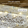 Outdoor Lighted Deer Xmas Decor, Light Up Reindeer Christmas Decoration w/ 170 LED Lights for Holiday, Garden, White