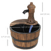 Outdoor Fountain, Garden Water Fountain with Electric Pump for Porch, Deck, Yard, Carbonized