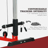 Soozier Lat Pull Down Machine, High / Low Pulley Machine with Adjustable Seat and Flip-Up Footplate
