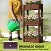 3-Tier Wooden Raised Garden Bed with Legs, 23.6