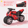 Qaba Balance Bike with Music and Wide Tires Baby Balance Bike for Toddlers 1-3 Years Red