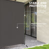 Single Panel Room Divider, UV30+ Privacy Screen, Indoor Outdoor Privacy Panel with Stable Base, Dark Grey