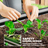 6' x 3' x 1' Large Outdoor Planter Box, Galvanized Raised Garden Bed with Metal Plant Stake, Silver, Black