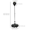 Soozier Reflex Bag with Stand, Freestanding Punching Bag Set with Speedball and Gloves, 52.4