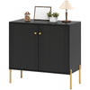 Sideboard, Modern Buffet Cabinet, Coffee Bar Cabinet with Fluted Doors and Adjustable Shelf, White