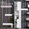 Tall Medicine Cabinet, Freestanding Bathroom Storage Cabinet with Shelves and 2 Cupboards, Bathroom Organizer, White