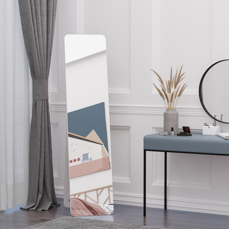 Full Length Mirror for Bedroom, Free Standing Dressing Mirror, Wall Mirror with Wood Frame, 15