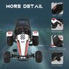 Kids Pedal Go Kart Children Racing Style Ride on Car with Adjustable Seat, Plastic Wheels, Handbrake and Shift Lever for 3-6 Years Old