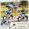 Qaba 6 in 1 Toddler Tricycle Stroller with Basket, Canopy, 5-point Safety Harness, for 12-60 Months