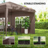 10' x 20' Outdoor Pop Up Canopy Tent Party Tent Instant Shelter W/ Carrying Bag, Coffee
