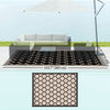9'x12' Reversible Outdoor RV Rug, Patio Floor Mat, Plastic Straw Rug for Backyard, Deck, Beach, Camping, Black