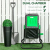 Rotating Composter, Compost Bin with 24 Vents and Steel Legs, 17 Gallon, Green