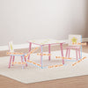Ensemble table et 2 chaises Qaba 3 pièces pour enfants de 3 à 8 ans, motifs animaux, pour chambre à coucher, chambre d'enfant et salle de jeux – Vert