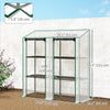 Portable Mini Greenhouse Green House with 3 Tier Shelves, Reinforced Cover, Roll-up Doors, 56.3
