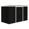 9x4 Outdoor Storage Shed Galvanized Steel Garden Shed with Foundation Kit, Ventilation & Doors