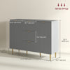 Modern Kitchen Storage Cabinet, Sideboard Buffet Cabinet w/ 3 Drawers and Adjustable Shelves for Kitchen Hallway