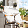 Garden Double Gliding Chair, Patio Glider Armchair for Outdoor, Backyard Mesh Seat and Backrest, Steel Frame, Dark Grey