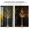 5FT Garden Birch Tree Light with 58 Warm LEDs and 8 Light Modes, DIY Artificial Tree Lamp for Outdoor and Indoor Birthday Wedding Party