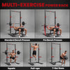 Soozier Power Cage Squat Rack, 1100 lb Capacity Power Rack with Pull-Up Bar, Adjustable Width, Adjustable J-Hooks, Safety Arms
