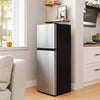 Double Door Mini Fridge with Freezer, 4.6 Cu.Ft Small Refrigerator with Thermostat, Shelves, Reversible Door