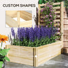Wood Planter Box with Trellis for Climbing Plants, Raised Garden Bed for Outdoor Flowers Herbs, 91